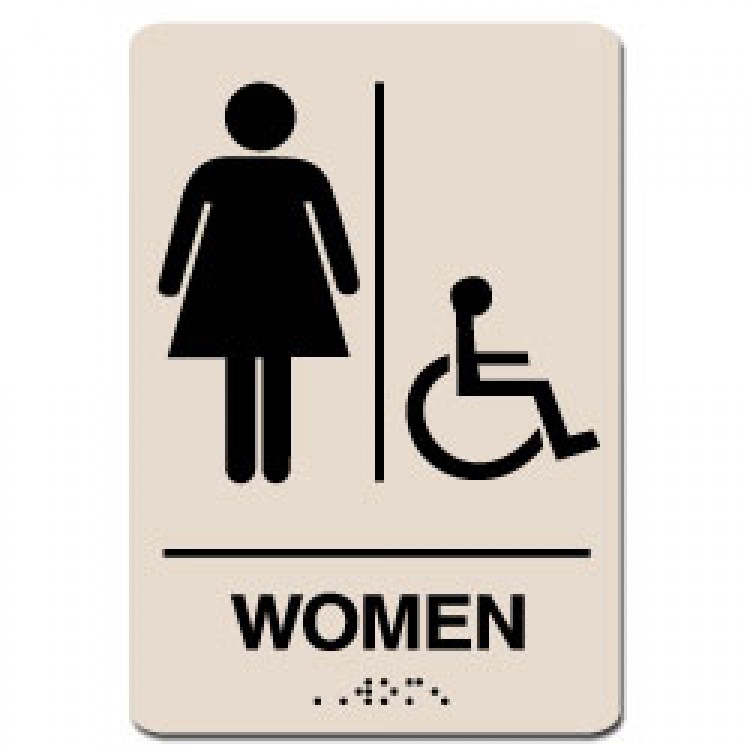 Women Handicap Restroom Sign